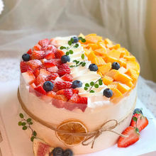 甜蜜假日水果蛋糕 8寸 